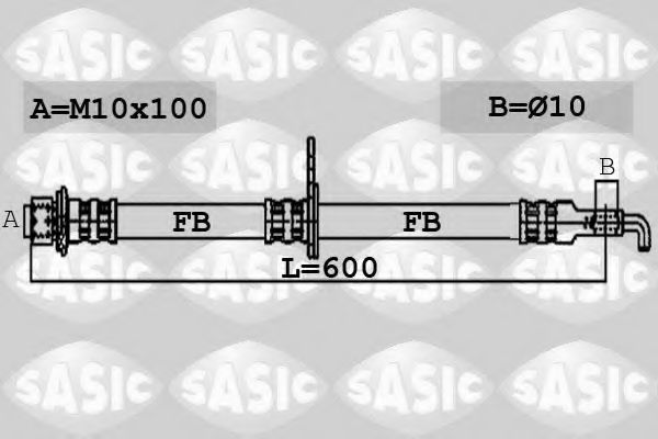 Тормозной шланг SASIC 6606055