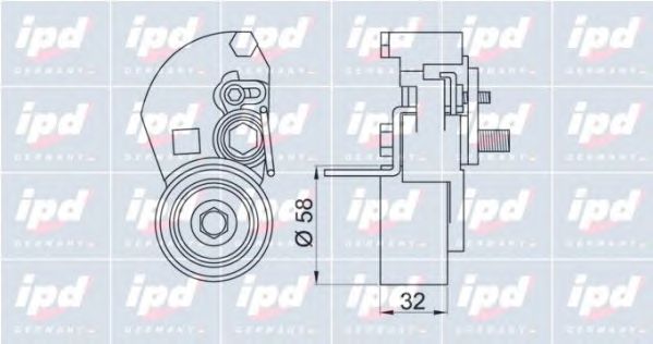 Натяжной ролик, ремень ГРМ IPD 153691
