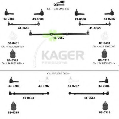 Подвеска колеса KAGER 801380