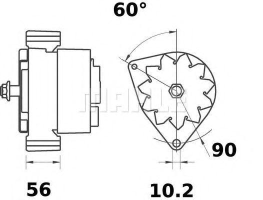 Генератор MAHLE ORIGINAL MG 168