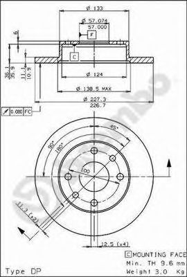 Тормозной диск BRECO BS 7381