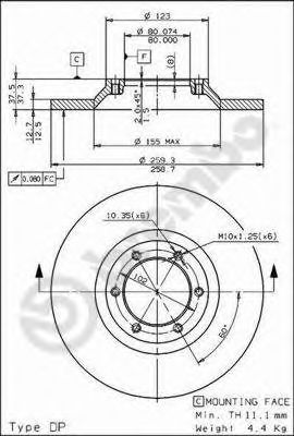 Тормозной диск BRECO BS 7554