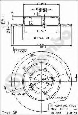 Тормозной диск BRECO BS 7593