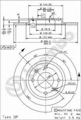 Тормозной диск BRECO BS 7648