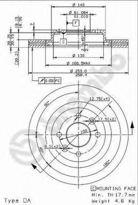 Тормозной диск BRECO BS 7876