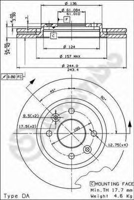 Тормозной диск BRECO BS 7924