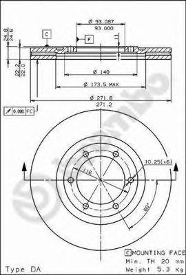 Тормозной диск BRECO BS 8041