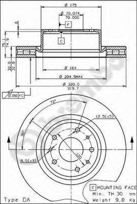 Тормозной диск BRECO BS 8108