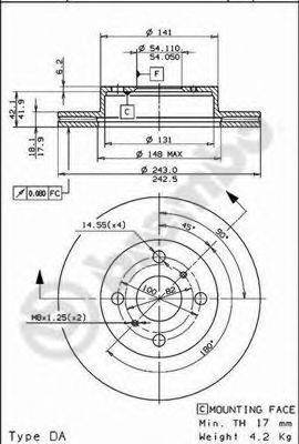 Тормозной диск BRECO BS 8177