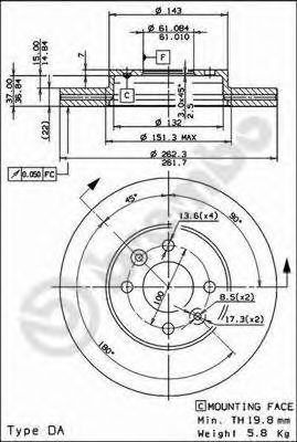 Тормозной диск BRECO BS 8374