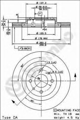 Тормозной диск BRECO BS 8409