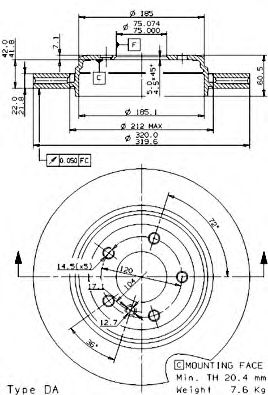 Тормозной диск BRECO BS 8555