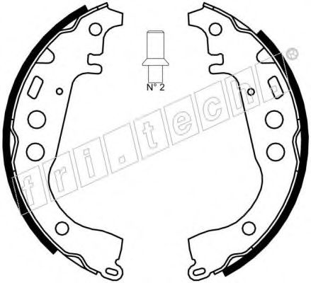 Комплект тормозных колодок fri.tech. 17314