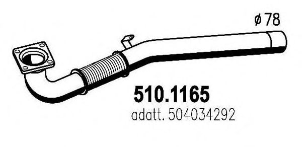 Труба выхлопного газа ASSO 510.1165