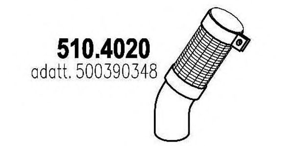 Гофрированная труба, выхлопная система ASSO 510.4020