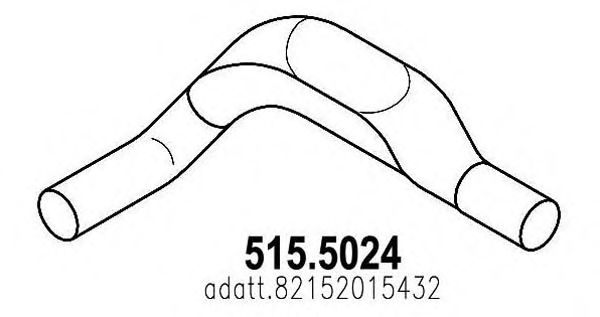 Труба выхлопного газа ASSO 515.5024