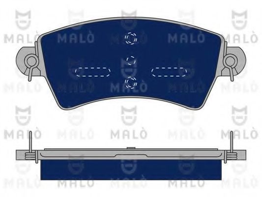 Комплект тормозных колодок, дисковый тормоз MALÒ 1050363