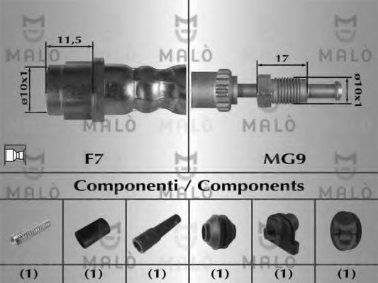 Тормозной шланг MALÒ 81028