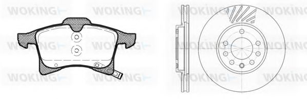 Комплект тормозов, дисковый тормозной механизм WOKING 811363.00