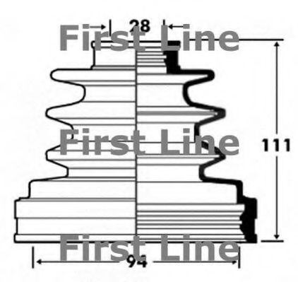 Пыльник, приводной вал FIRST LINE FCB2877