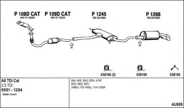 Система выпуска ОГ FENNO AU609