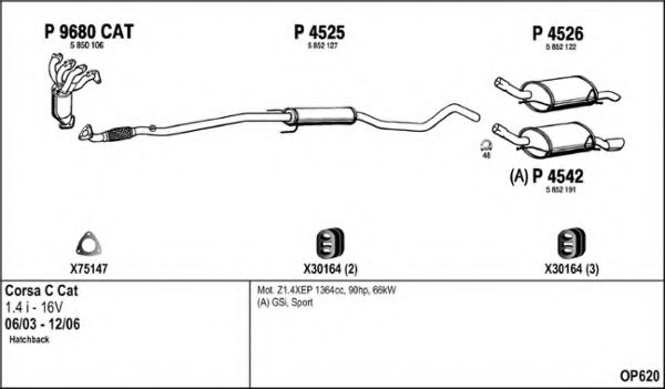 Система выпуска ОГ FENNO OP620