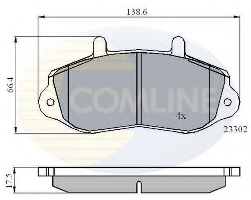 Комплект тормозных колодок, дисковый тормоз COMLINE CBP01021