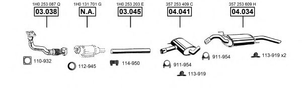 Система выпуска ОГ ASMET VA034005