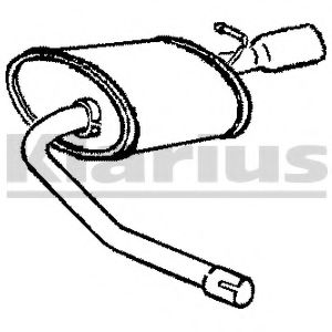 Глушитель выхлопных газов конечный KLARIUS 210715