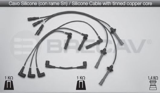 Комплект проводов зажигания BRECAV 01.540