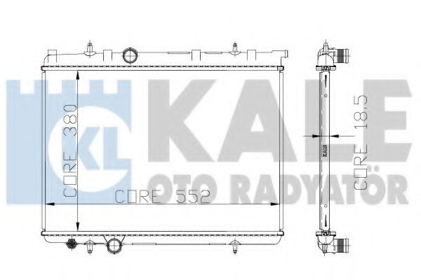 Радиатор, охлаждение двигателя KALE OTO RADYATÖR 213099