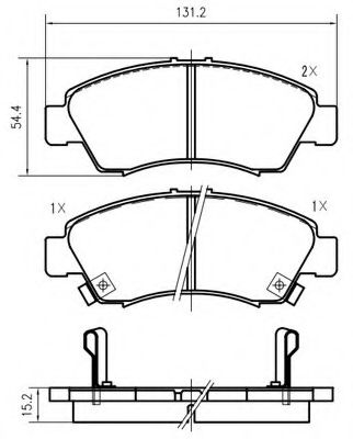 Комплект тормозных колодок, дисковый тормоз VEMA K407700