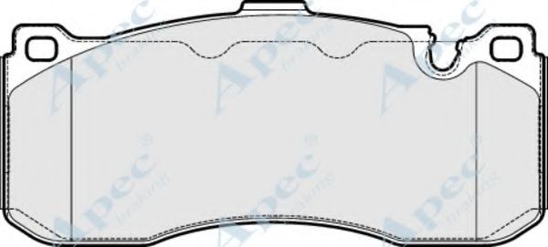 Комплект тормозных колодок, дисковый тормоз APEC braking PAD1667