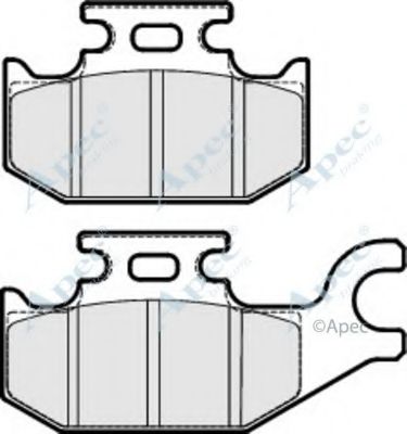 Комплект тормозных колодок, дисковый тормоз APEC braking PAD1863