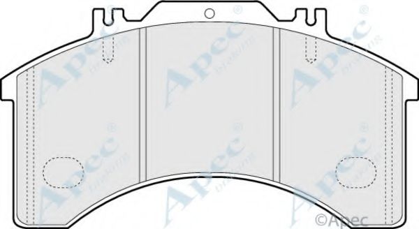 Комплект тормозных колодок, дисковый тормоз APEC braking PAD850