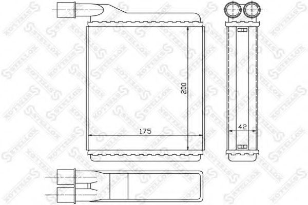 Теплообменник, отопление салона STELLOX 10-35125-SX