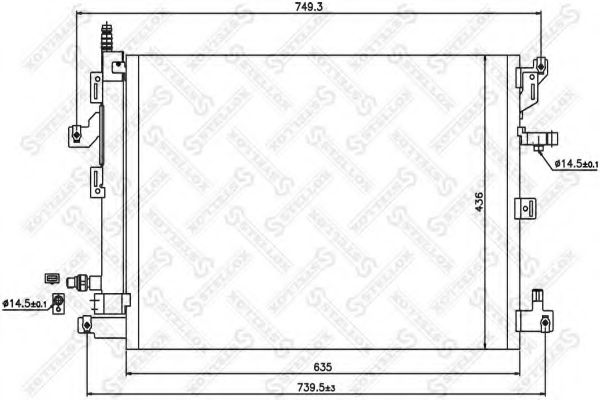 Конденсатор, кондиционер STELLOX 10-45663-SX