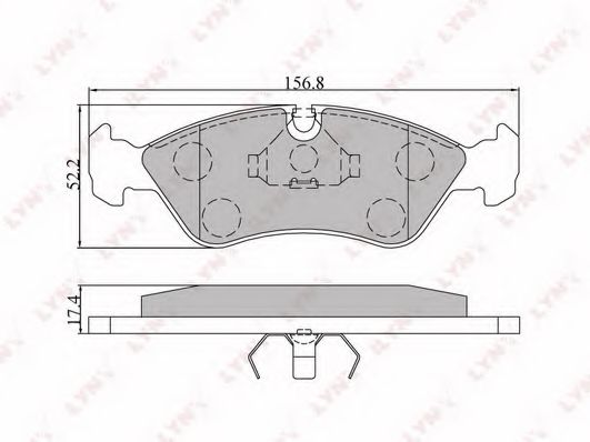 Комплект тормозных колодок, дисковый тормоз LYNXauto BD-1402