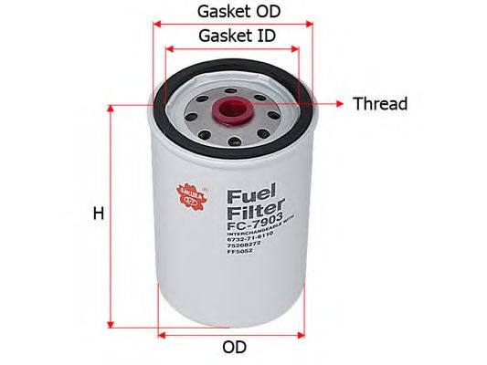 Топливный фильтр SAKURA  Automotive FC-7903