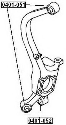 Подвеска, рычаг независимой подвески колеса ASVA 0401-052