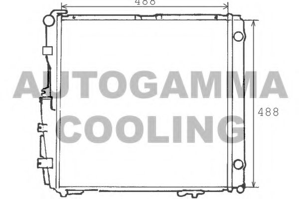 Радиатор, охлаждение двигателя AUTOGAMMA 100558