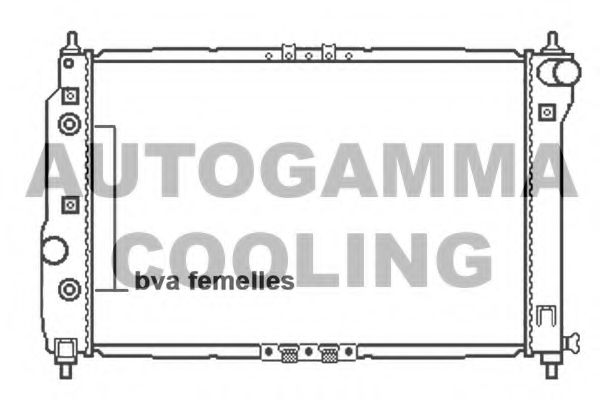 Радиатор, охлаждение двигателя AUTOGAMMA 105778
