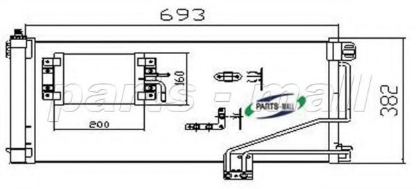 Конденсатор, кондиционер PARTS-MALL PXNCR-006