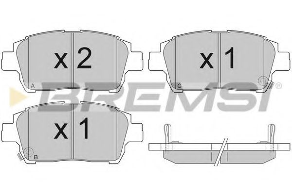 Комплект тормозных колодок, дисковый тормоз BREMSI BP2931