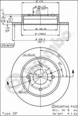 Тормозной диск BREMBO 08.4852.10