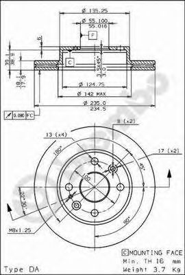 Тормозной диск BRECO BS8242