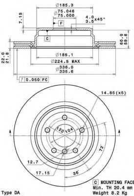 Тормозной диск BREMBO 09.A270.10