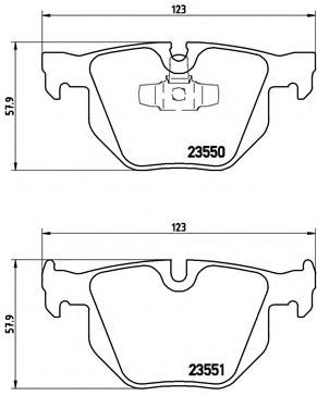 Комплект тормозных колодок, дисковый тормоз BREMBO P 06 039