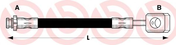 Тормозной шланг BREMBO T 15 002