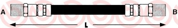 Тормозной шланг BREMBO T23121